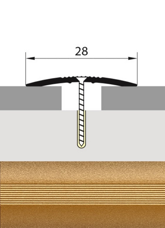 Универсальный стык 28мм  1,35   золото