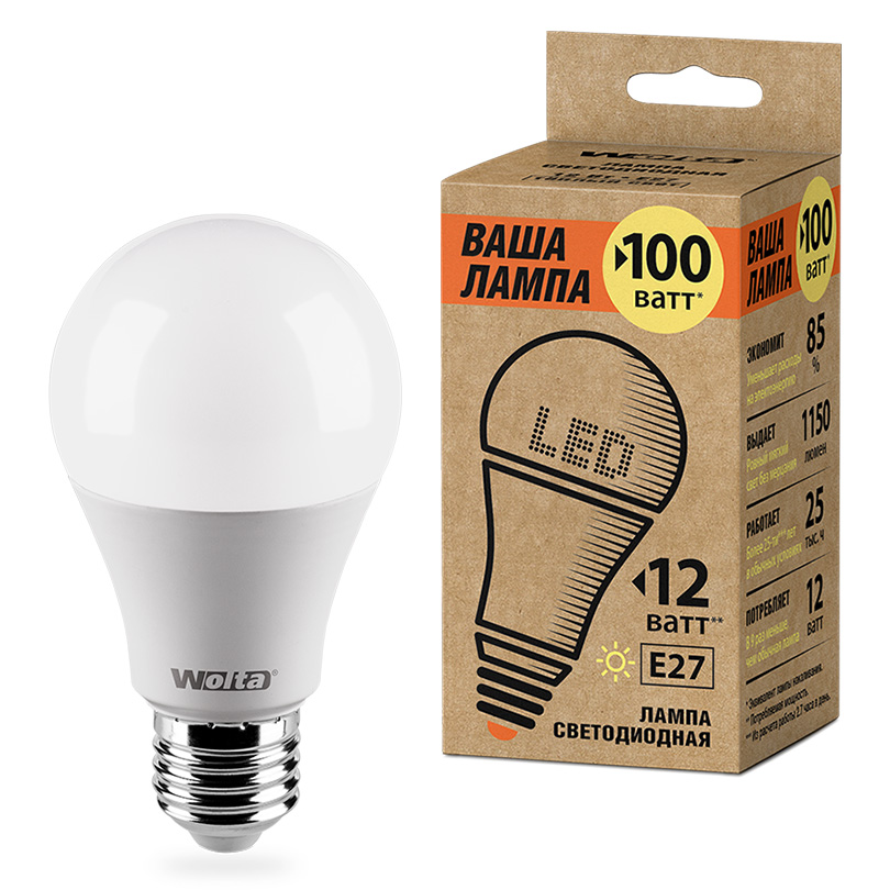 Лампа LED WOLTA 25Y60BL12E27 3000K