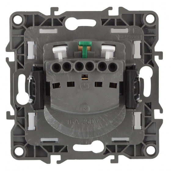 Розетка 1-местная Эра 12-2105-02 скрытой установки без заземления слоновая кость