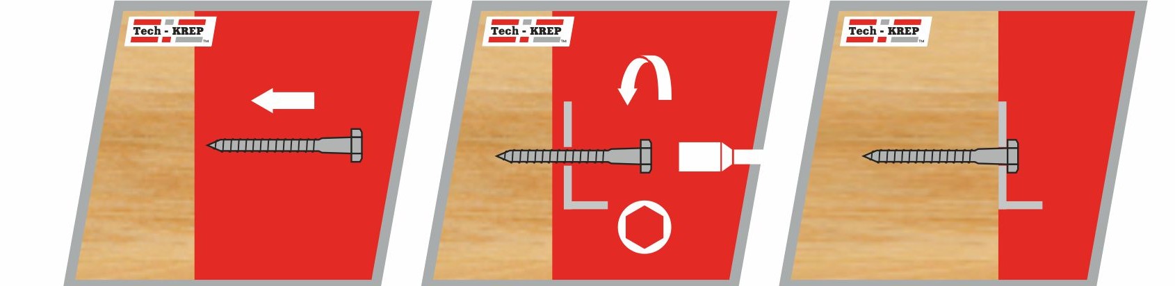 Шуруп Tech-Krep 8х100мм сантехнический, 2 шт