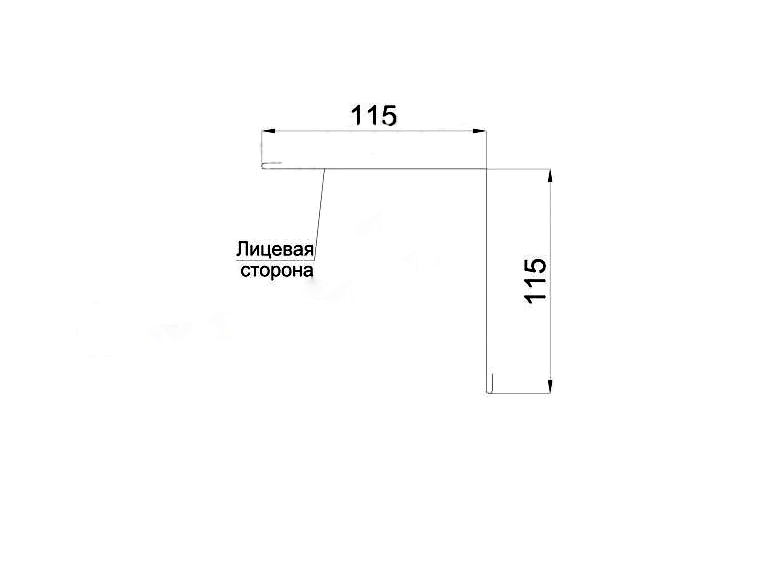 Угол внутренний 115х115х2000 мм, RAL6005 темно-зеленый