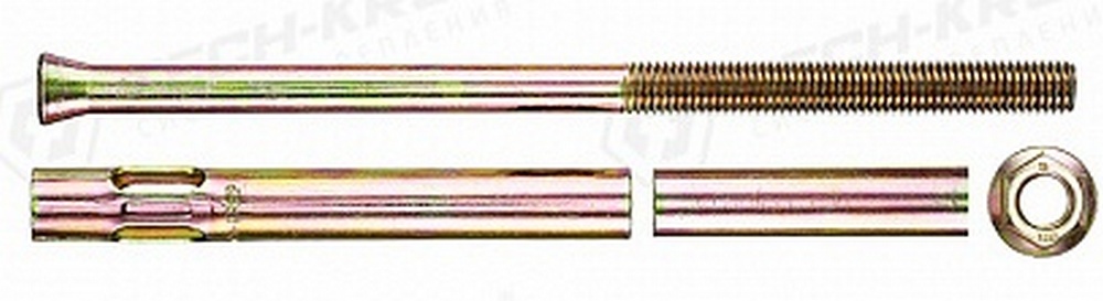 Болт анкерный Tech-Krep с гайкой 16х220 мм, 1 шт