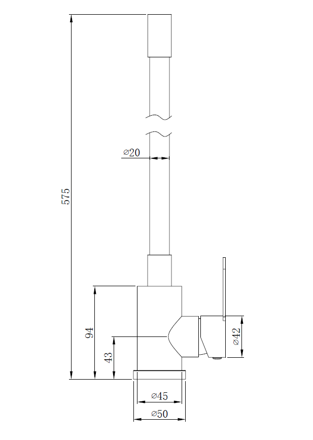 Смеситель для кухни OLISAN STEEL, артикул ST1010