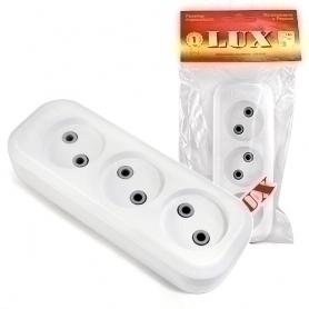 Колодка (розетка удлинителя) Lux У3-О 3-местная б/заз., 250В 10А