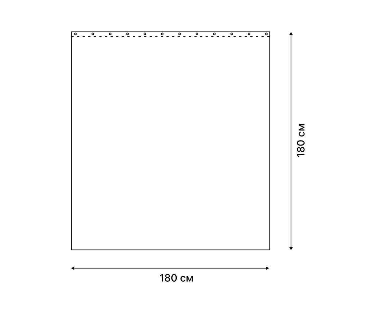 Шторка для ванной комнаты BALI 180х180, FORA FOR-PV11