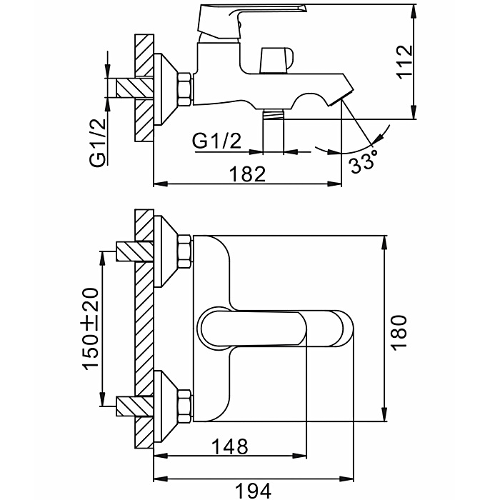 Смеситель для ванны Frap F3231