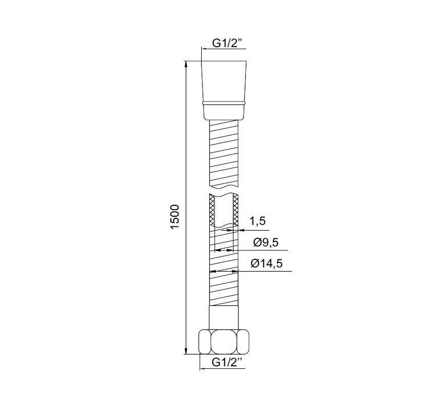 Шланг для душа Iddis PVC армированный 2,0 м