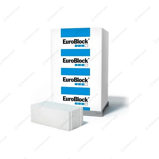 Блок газосиликатный EuroBlock 600*300*100 мм, D500