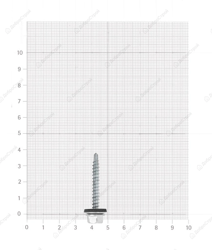 Саморез кровельный цинк 4,8х38мм,10 шт