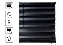 Жалюзи пластик Магеллан 80х160 цвет черный