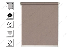 Рулонная штора Однотонный Мокко 68*160 см, светозащита 80%