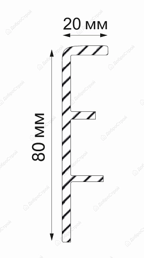 Плинтус Rico concept 80 №80013 Бамбук золотистый