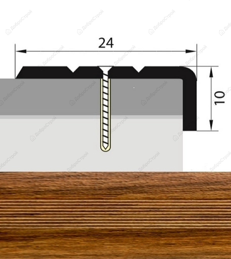 Угол 24*10  1,35 дуб медовый