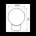 Светильник TDM НББ 64-60-025 УХЛ4 шар стекло Кольца, прямое основание