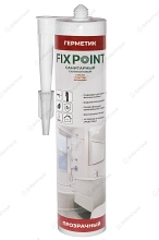 Герметик FIXPOINT силиконовый санитарный прозрачный, 0,28 ml