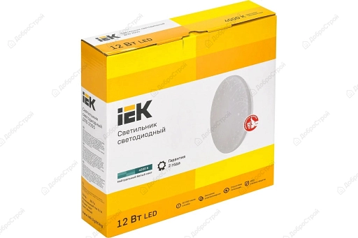 Светильник IEK LED ДПБ 2005 12Вт IP20 4000К круг белый