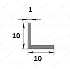 Профиль уголок 10*10*1 Уп 01.2000.501л