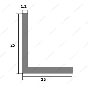 Профиль уголок 25*25*1,2 Уп 09.1000.501л