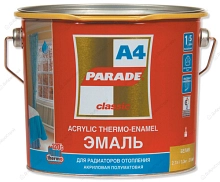 Эмаль PARADE A4 termo acryl Бел. п/мат.  2,7 л