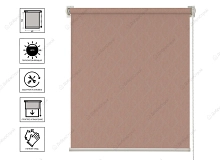 Рулонная штора STELLA Мокко 68*170 см, светозащита 80%