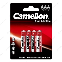 Батарейки Camelion Plus Alkaline BL4 LR03 (LR03-BP4,1,5В) ААА 4 шт.