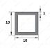 Труба квадратная 10*10*1 ТКв 01.1000.501л