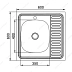 Мойка 60х60 (0,4) левый выпуск 1 1/2 MIXLINE 16см