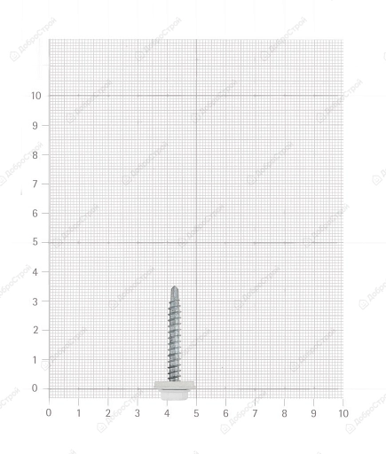 Саморез кровельный белый 4,8х35 RAL 9003, 25 шт