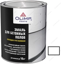 Эмаль для бетонных полов Olimp 0,9 л, база А, белый