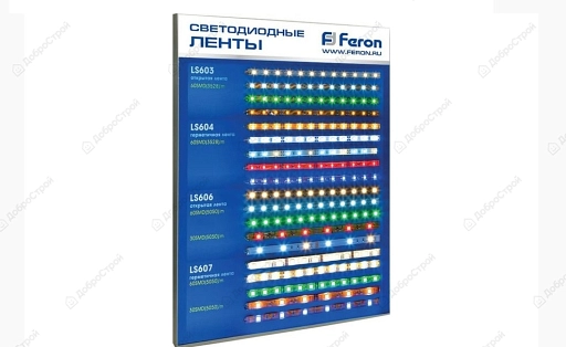 Лента светодиодная Feron LS606 60SMD(5050)/m 14.4W/m 12V 5m 3000К