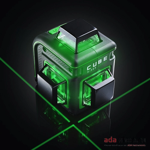 Построитель ADA CUBE 3-360
GREEN Basic Edition, дальномер ADA Cosmo 50, штатив ADA SILVER PLUS с тре