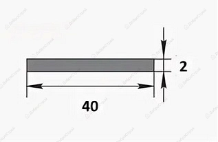 Штанга плоская 40*2 ШПл 05.1000.501л