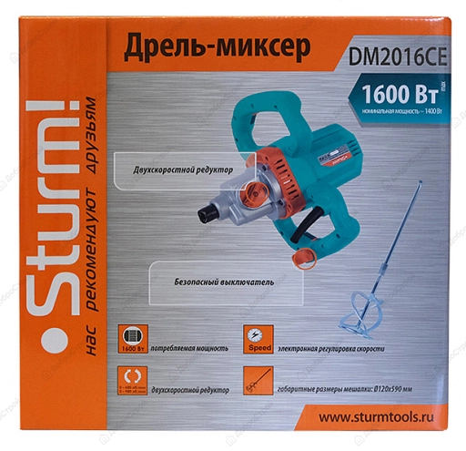 Миксер электрический Sturm DM2016CE, 1600 Вт, М14