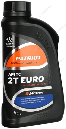 Масло Patriot полусинтетическое G-Motion 2Т EURO, 1л