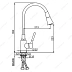 Смеситель для кухни с гибким изливом Frap F4044-6