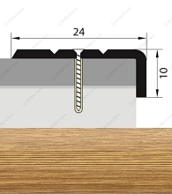Угол 24*10  1,35 дуб светлый