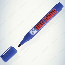 Маркер перманентный Crown Multi marker, синий, 3мм, CPM-800